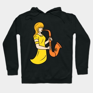 Saxophonist girl Hoodie